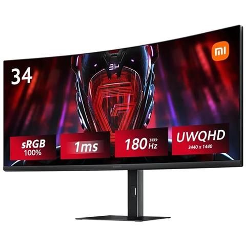 foto del prodotto xiaomi curved gaming g34wqi monitor 34 wqhd ips 1ms 180hz rgb freesync ela5454eu