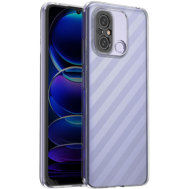 foto del prodotto xiaomi custodia ultra sottile da 0,5 mm per redmi 11a poco c55 redmi 12c ultra trasparente trasparente