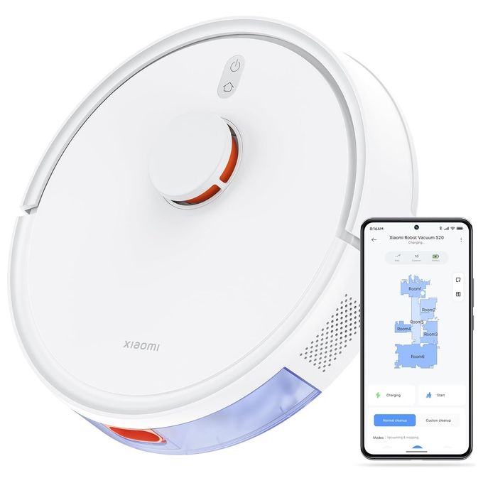 foto del prodotto xiaomi s20 robot aspirapolvere lavapaimenti bianco bhr8629eu