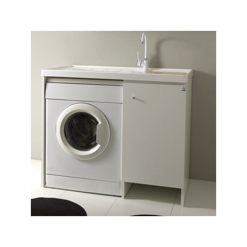 foto del prodotto xilon mobile lavanderina a terra 107x60 ad un anta con apertura a