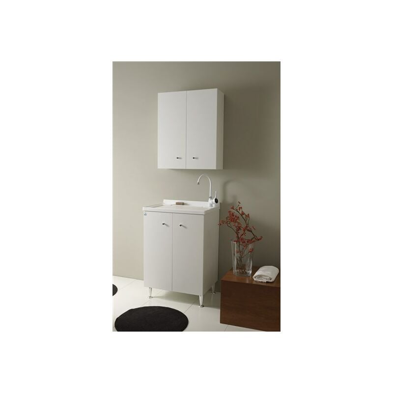 foto del prodotto xilon mobile lavanderina a terra 60x45 a due ante e lavatoio in