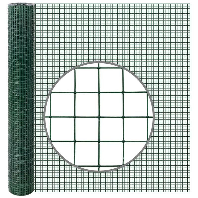 foto del prodotto xone rete zincata e plasticata verde 5mt maglia 12x12mm h100 in rotolo