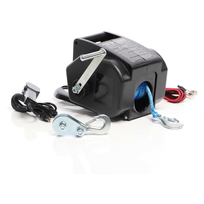 foto del prodotto xpotool argano elettrico a fune 12v verricello a motore fino a 1570kg motore 350w 1,8m min paranco
