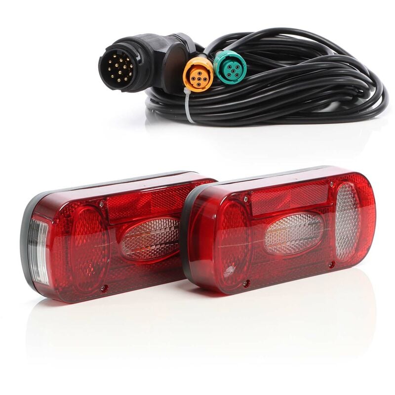 foto del prodotto xpotool set 2 luci posteriori rfs t1 con cavo a 13 poli da 5 m per illuminazione rimorchi