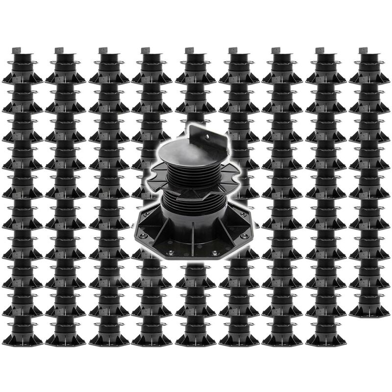 foto del prodotto xpotool set 90 supporti per pavimenti galleggianti, altezza regolabile 60 128mm max 2700 kg, pavimenti decking