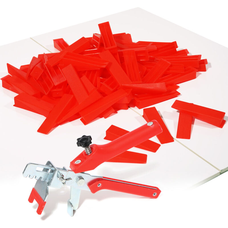 foto del prodotto xpotool set per livellamento piastrelle 200 cunei e 1 pinza per posa pavimenti