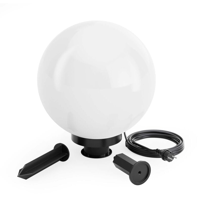 foto del prodotto xpotool wiltec sfera luminosa per esterno 30 cm lampada da giardino con picchetto ip44 40 w attacco e 27