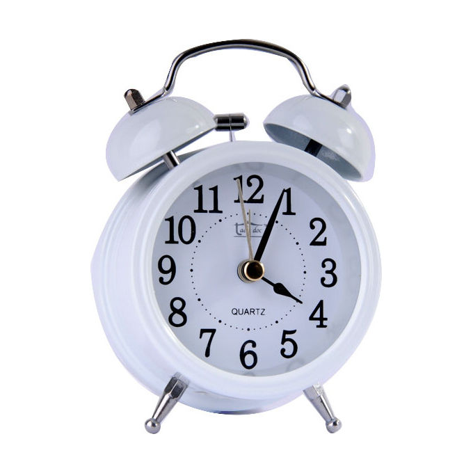 foto del prodotto xtra 07148 orologio sveglia old time bianco 8x12.5cm