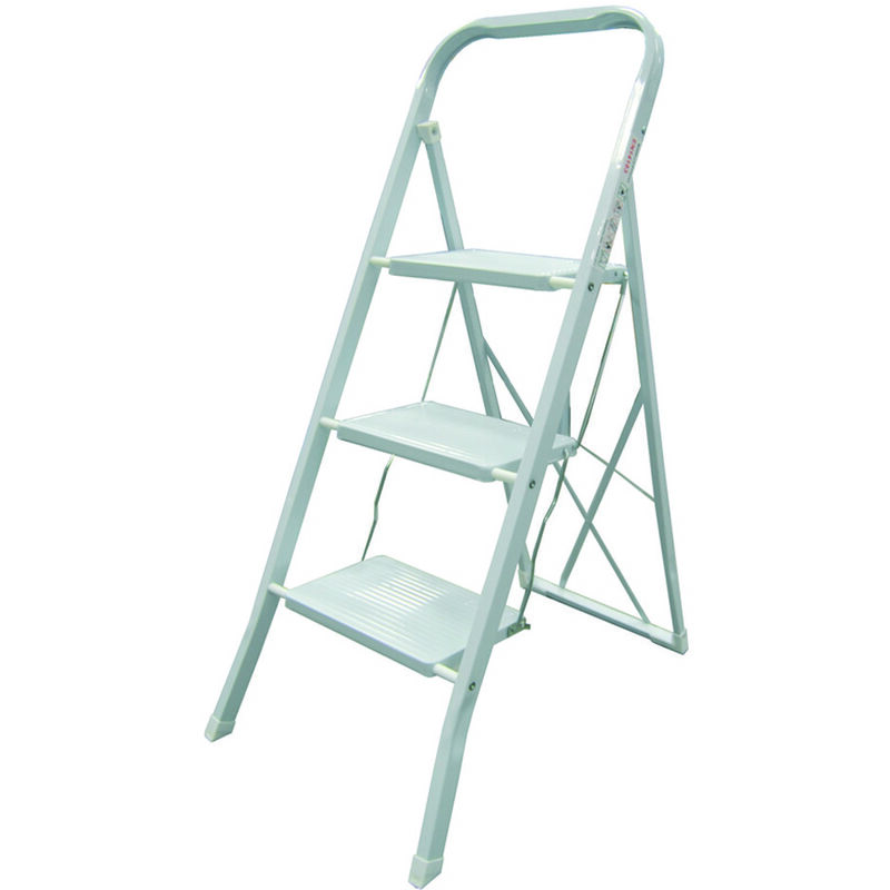 foto del prodotto xtra sgabello con piano largo in acciaio 4 gradini cm.45x3x141h.