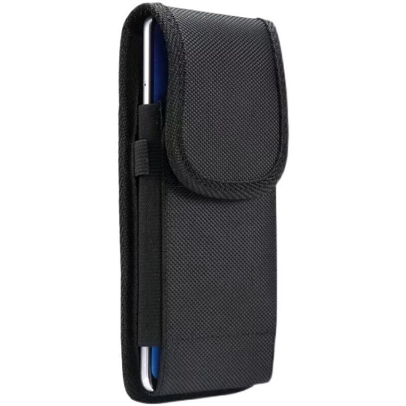 foto del prodotto xvx 1 custodia verticale per cellulare smartphone a forma di banana, taglia m 12 cm , in tessuto, clip per cintura, chiusura in viscosa.