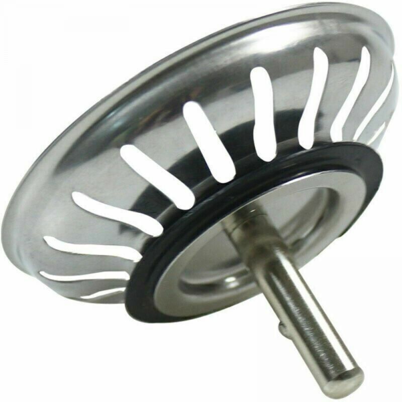 foto del prodotto xvx 1 pezzo. cestello filtro per lavello da cucina, 79,3 mm. filtro universale in acciaio inox. tappo cestello rimovibile. lavabile in