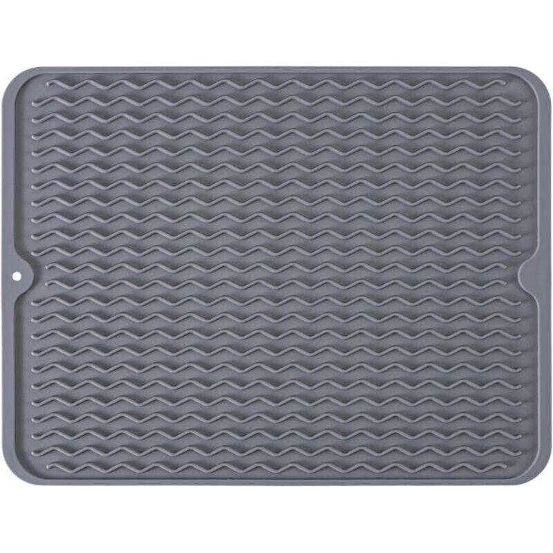 foto del prodotto xvx 1 tappetino di asciugatura, tappetino di asciugatura in silicone grigio scuro, tappetino di asciugatura rapida per accessori da cucina