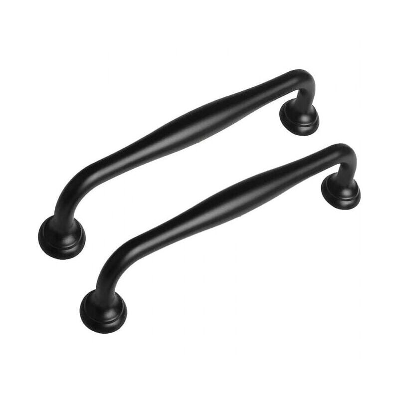 foto del prodotto xvx 10, centro foro 128 mm maniglie per mobili in stile vintage nero per cassetti, maniglie per cassettiere, maniglie per porte curve