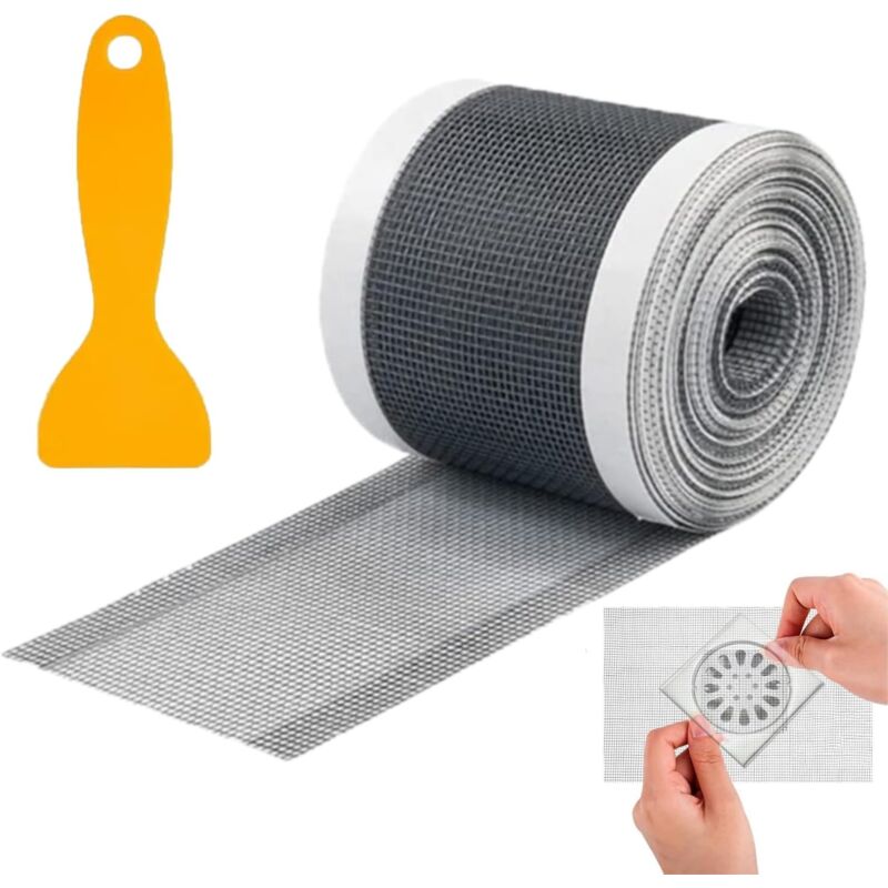 foto del prodotto xvx 10 m attrape cheveux douche 70 mm, filtre douche cheveux, tamis de douche autocollant, filtre de douche autocollant en maille pour caniveau de