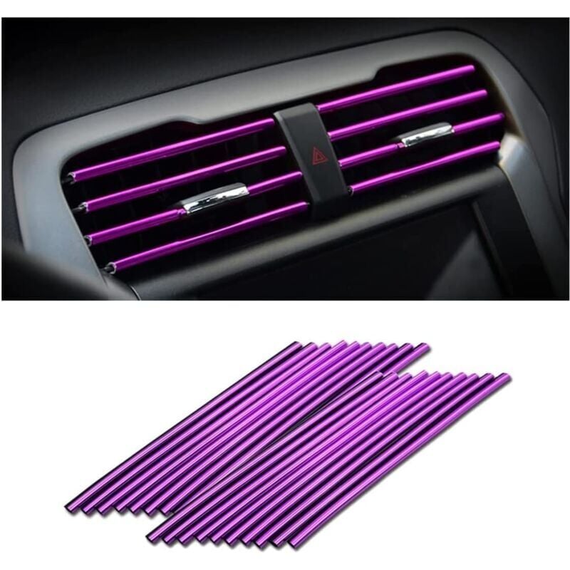 foto del prodotto xvx 20 pezzi di finiture decorative per climatizzatore auto, multicolore, adatte alla maggior parte delle bocchette dell aria auto viola 