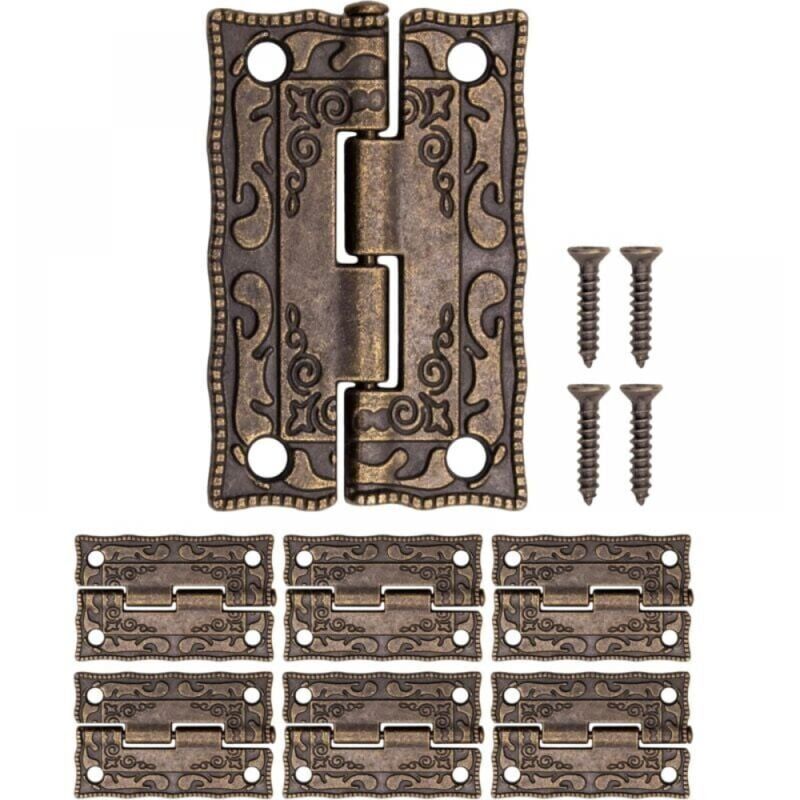 foto del prodotto xvx 4 cerniere antiche cerniera decorativa mini cerniera retr cerniera per porta cerniere in bronzo vintage, per decorare armadi, porte in