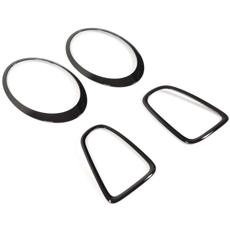 foto del prodotto xvx 4 pezzi rivestimento copertura faro posteriore nero lucido per mini r56 r57 r58 r59 cooper s jcw 2007 2015