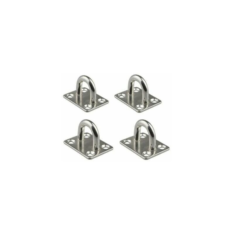foto del prodotto xvx 4 piastre ad occhiello da 6 mm, acciaio inossidabile 304 di grado marino, resistenti per barche, pareti, soffitti, altalene, amache, uso
