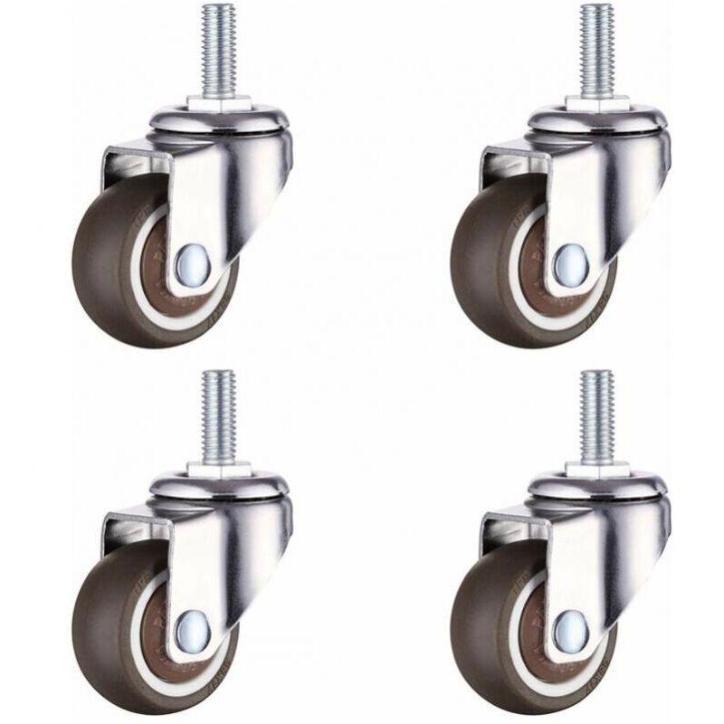 foto del prodotto xvx 4 ruote girevoli in gomma da 38 mm per mobili, m8 x 20 mm, per letti con rotelle