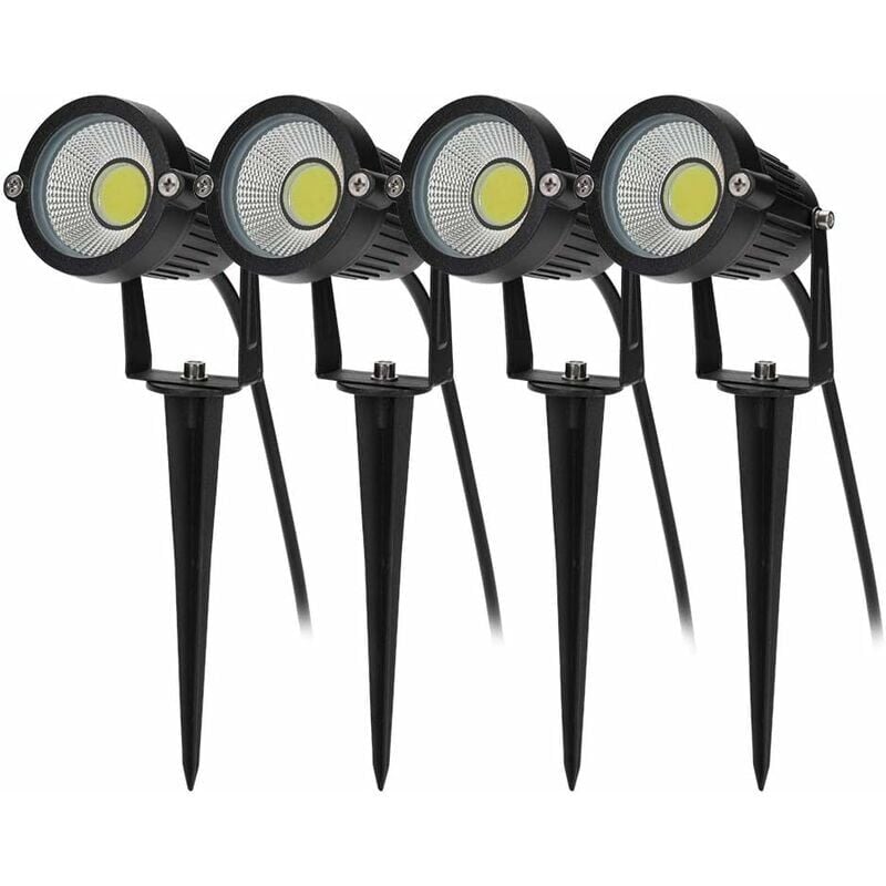 foto del prodotto xvx 4pcs illuminazione per esterni cob 5w 220v ip65 proiettore regolabile impermeabile spot lampada da giardino a led