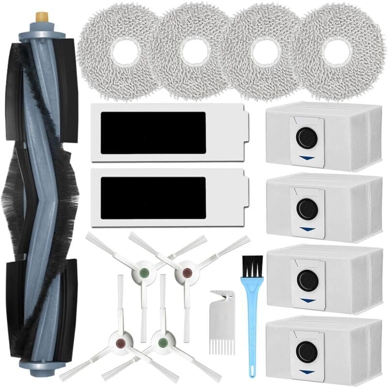 foto del prodotto xvx accessori per aspirapolvere ecovacs deebot t20 omni t20 e omni 1 spazzola principale, 4 spazzole laterali, 4 panni, 2 filtri, 4 sacchetti e