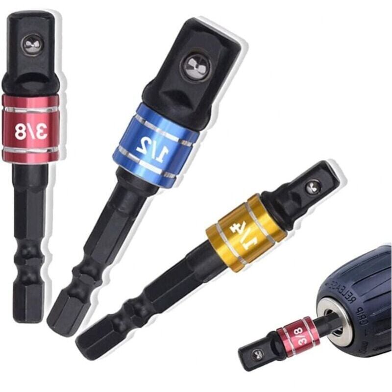 foto del prodotto xvx adattatore per bussola 1 4 3 8 1 2 adattatore per bussola per chiave a percussione adattatore per bussola per chiave a percussione set di