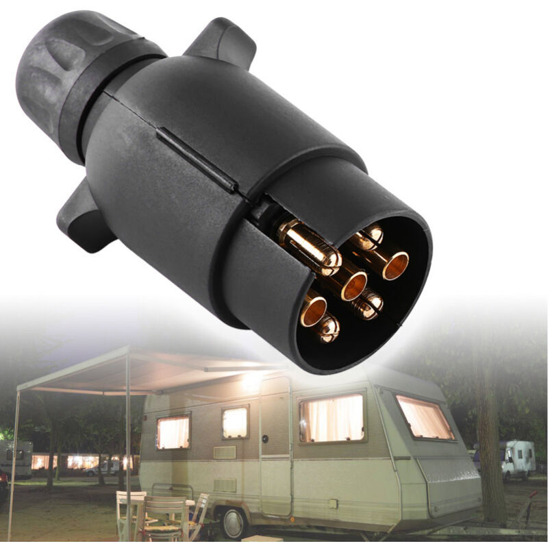 foto del prodotto xvx adattatore per presa rimorchio 12v a 7 pin, tipo n, plastica, 7 pin, nero