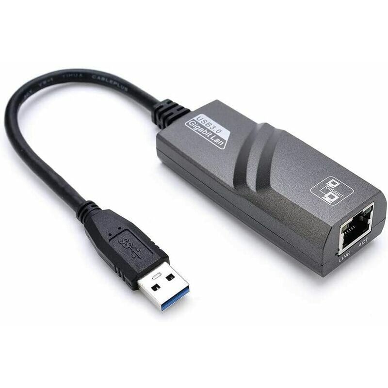 foto del prodotto xvx adattatore usb ethernet 3.0 a rj45, che consente la connessione di rete lan a 1000 mbps, compatibile con windows 10 8.1 8 7 vista xp, mac os