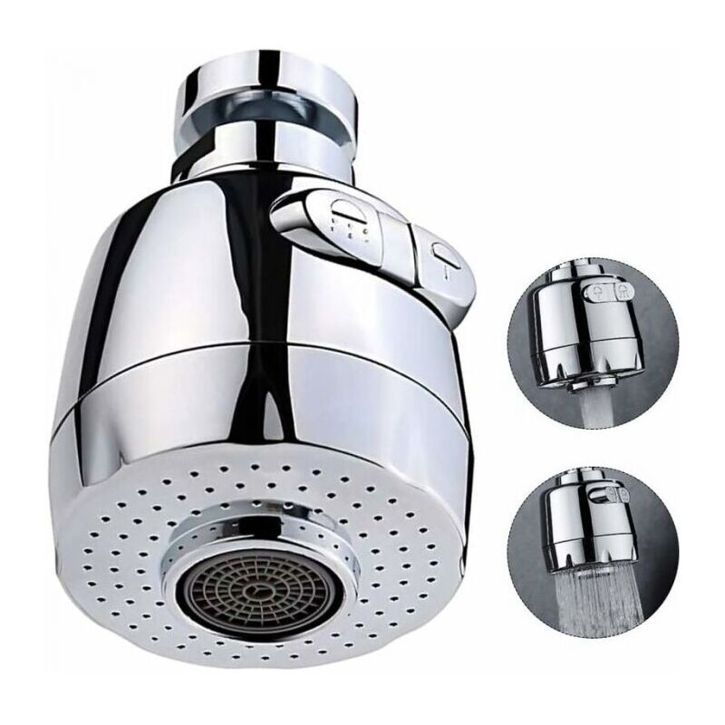 foto del prodotto xvx aeratore per rubinetto girevole a 360 gradi, soffione per rubinetto da cucina, 2 modalit , soffione doccia regolabile, spruzzatore con filtro