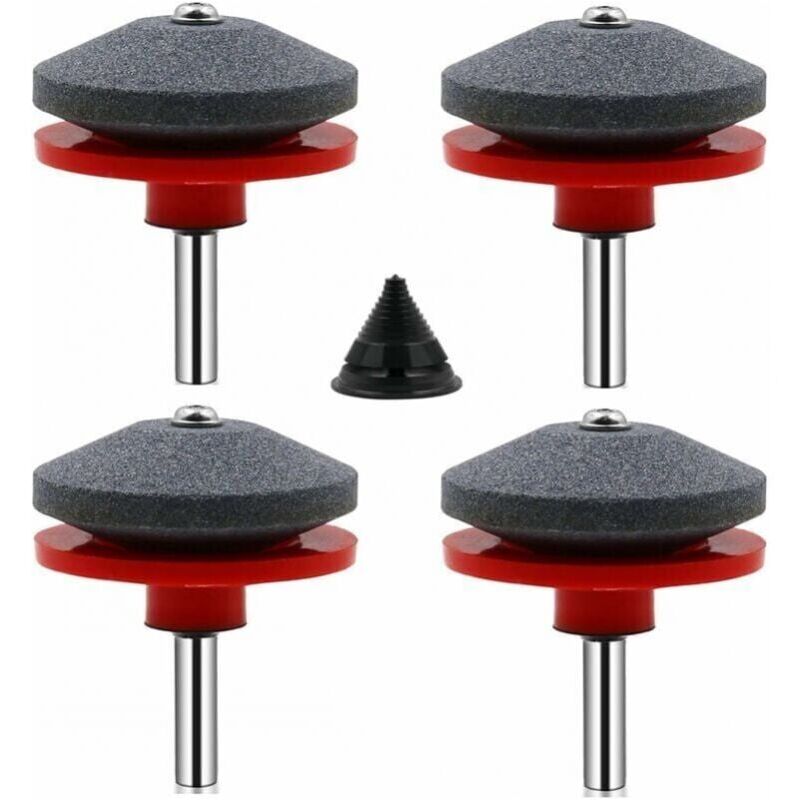 foto del prodotto xvx affilatrice per lame per tosaerba a 4 pezzi, affilatrice universale per tosaerba, kit di bilanciamento lame a 1 pezzo, accessori per tosaerba