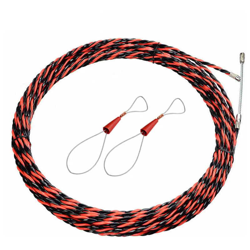 foto del prodotto xvx ago per elettricista 50m striscia per cavi elettrici ago per strisce di cavi elettrici da 5 mm di diametro, installazione per cavi retrattili e