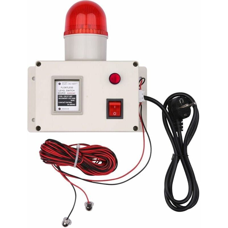 foto del prodotto xvx allarme livello acqua, lunghezza cavo 15 m, 90 db, con interruttore silenzioso