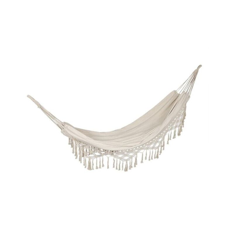 foto del prodotto xvx amaca da giardino in morbido cotone beige con zaino, ideale per giardino, veranda, viaggi, campeggio.