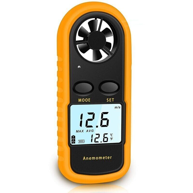 foto del prodotto xvx anemometro portatile, anemometro digitale ad alta precisione 5 con retroilluminazione lcd, anemometro portatile