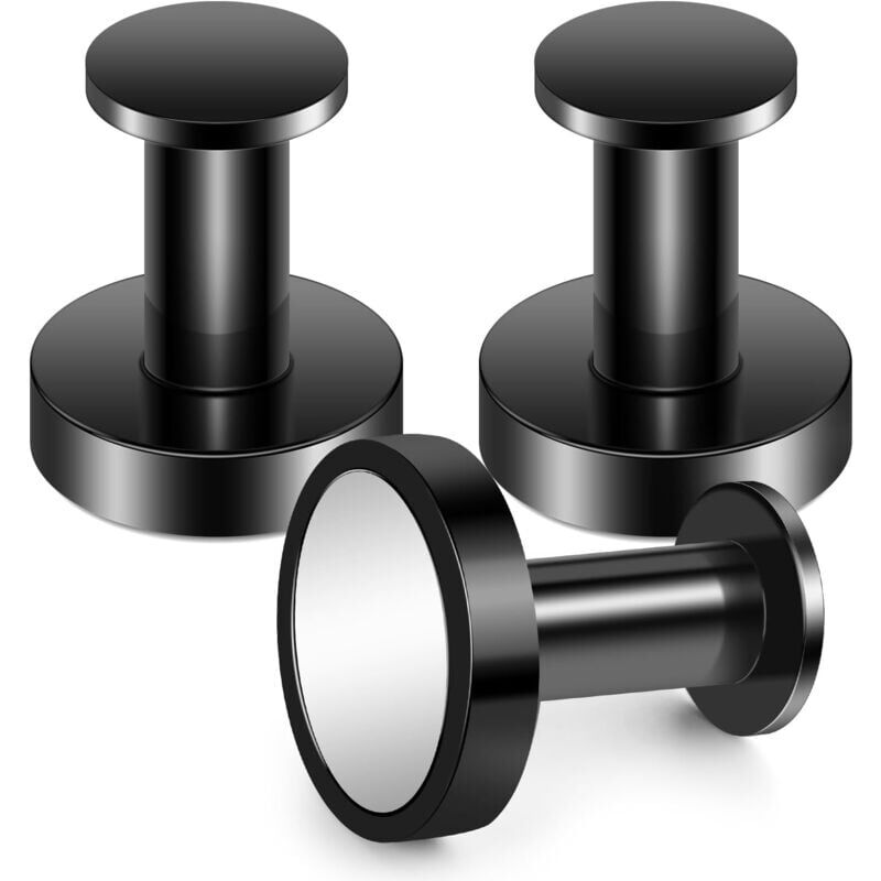 foto del prodotto xvx appendiabiti magnetico e portaborse, 3 ganci da parete neri extra forti, gancio per porta con rari magneti in neodimio, gancio per porta