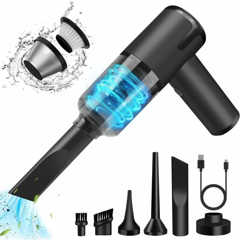 foto del prodotto xvx aspirapolvere portatile senza fili, mini aspirapolvere per auto, aspirapolvere portatile leggero per auto, ufficio e casa.