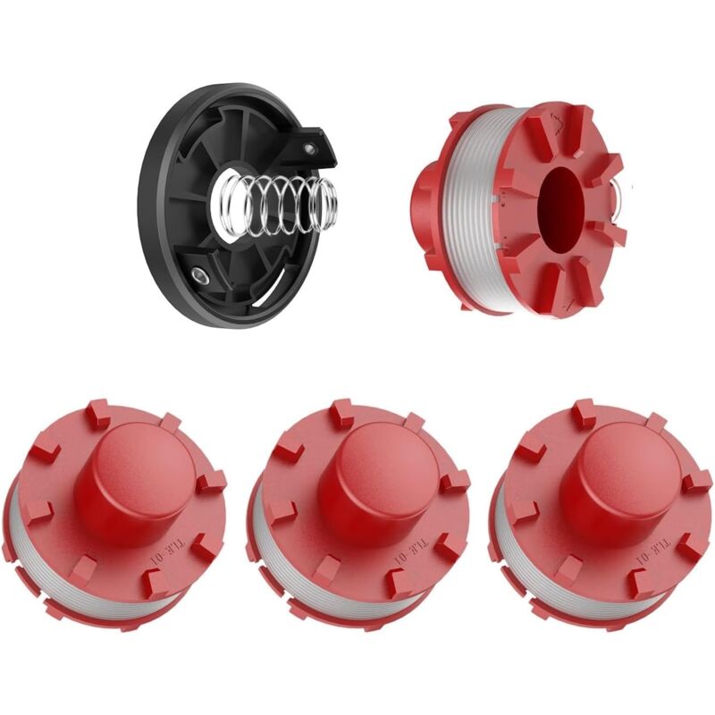 foto del prodotto xvx bobine de rechange2,0mm x 8m fil coupe bordure pour einhell ce ct36 30 3405096, agillo 36 255 bl, agillo 18 200 bobine de fil 4 bobines 1
