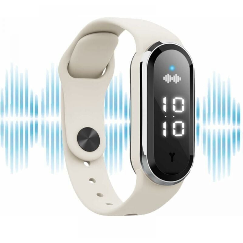 foto del prodotto xvx braccialetto antizanzare a ultrasuoni, orologio antizanzare, ricaricabile tramite usb, impermeabile, per bambini e adulti bianco 