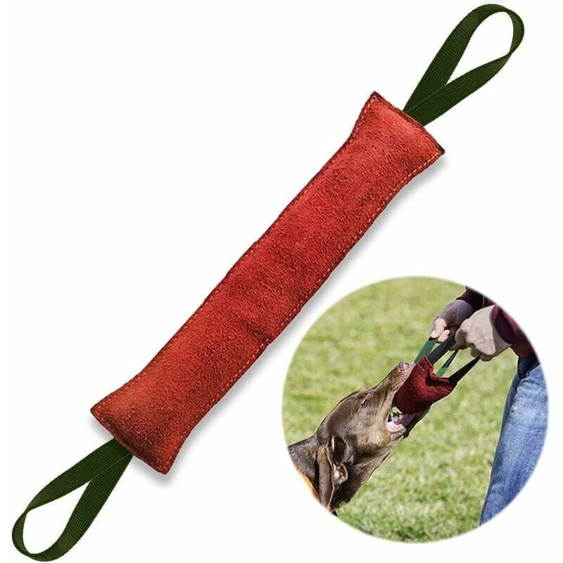 foto del prodotto xvx budino per cani indistruttibile da 40 cm con 2 manici, lancia antincendio, giocattolo per cani, budino per morsi extra robusto.