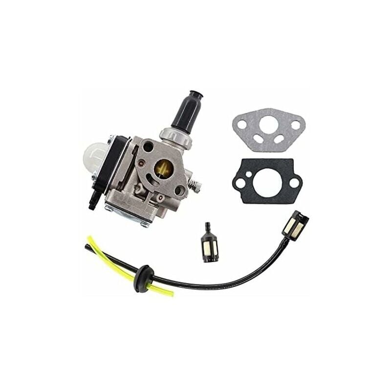 foto del prodotto xvx carburatore per motore kawasaki th43, th48, adatto per tosaerba, dotato di filtro carburante universale e guarnizione.