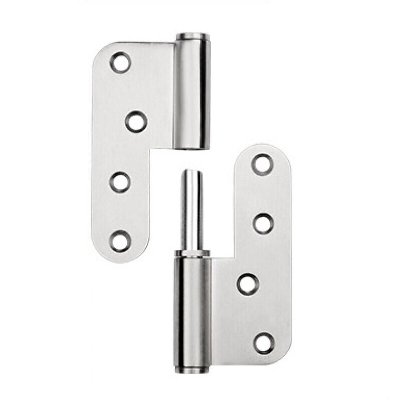 foto del prodotto xvx cerniera curva in acciaio inox spesso per porte in acciaio pesante, cerniera per wc arrotondata, cerniera rimovibile a forma di l, 100 x 90 x