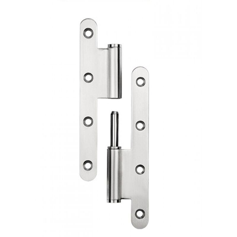 foto del prodotto xvx cerniera curva in acciaio inox spesso per porte in acciaio pesante, cerniera per wc arrotondata, cerniera rimovibile a forma di l, 140 x 60 x
