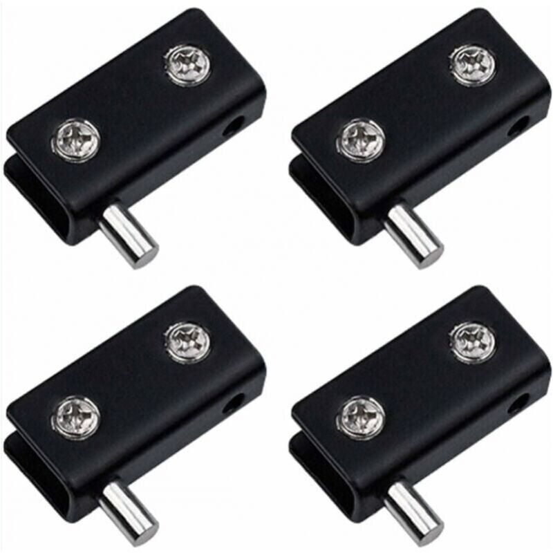 foto del prodotto xvx cerniera girevole nera, set da 4, morsetto per porta in acciaio inossidabile con goupille regolabile, kit di ricambio per porte da 5 7 mm