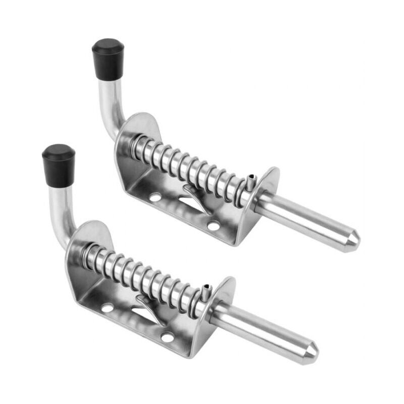 foto del prodotto xvx chiusura a molla in acciaio da 128 mm, 2 pezzi, chiusura per cancello, acciaio inossidabile 304, chiusura a molla, serratura per porta da