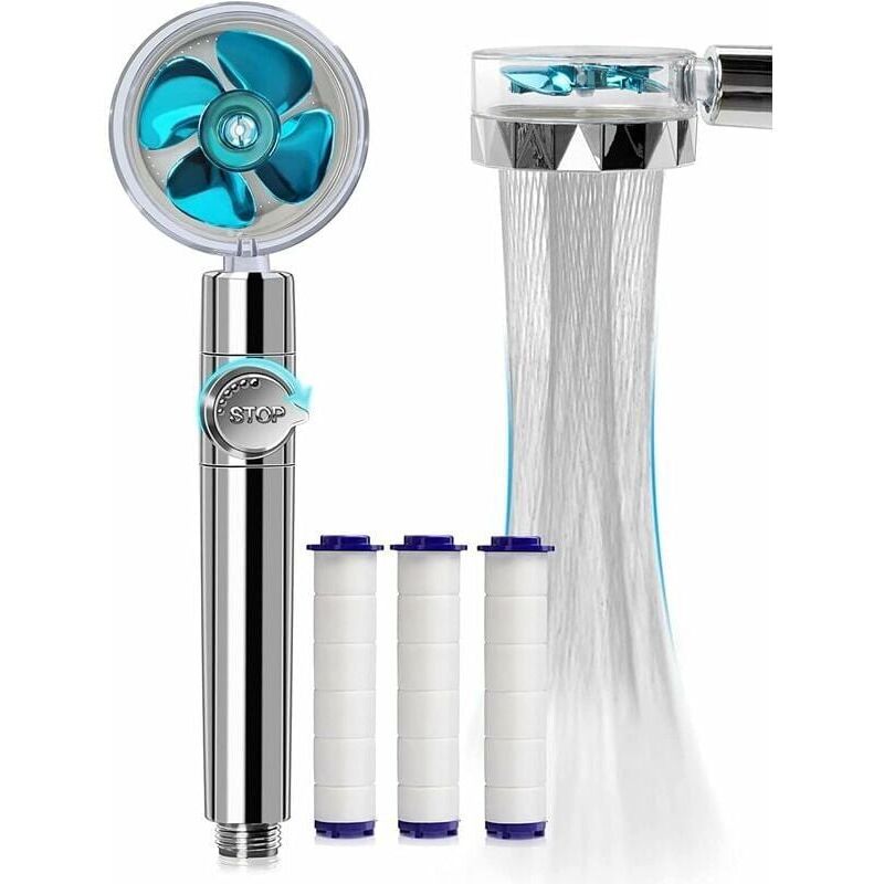foto del prodotto xvx clearance doccetta, soffione anticalcare a risparmio idrico, soffione doccia ad elica ad alta pressione, sistema di filtraggio a tre stadi con
