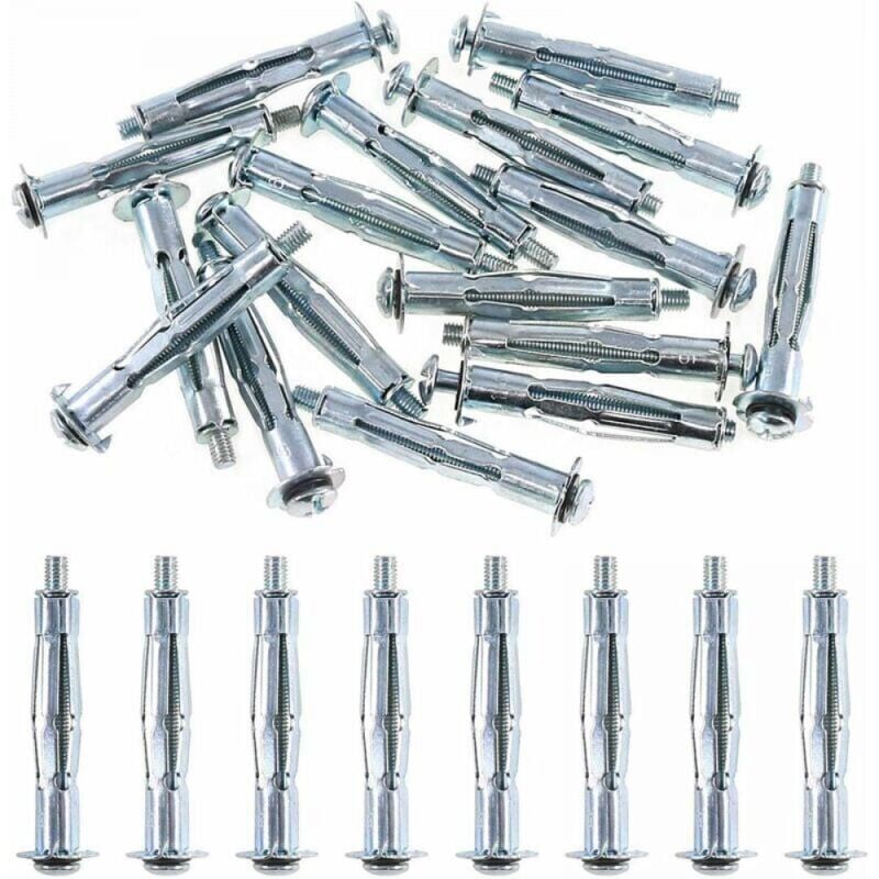 foto del prodotto xvx clip per tasselli metallici m4 x 38 confezione da 25 estensioni per cartongesso zinco passivato, resistente alla corrosione lunghezza 38