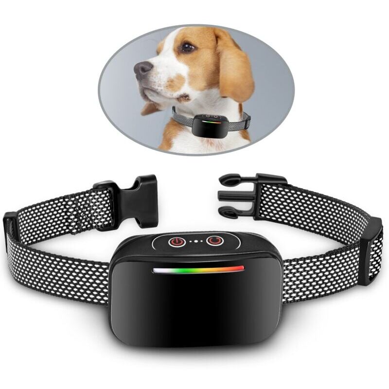 foto del prodotto xvx collare antiabbaio automatico per cani, controllo intelligente dell abbaio, impermeabile ip67, indicatore led, nero