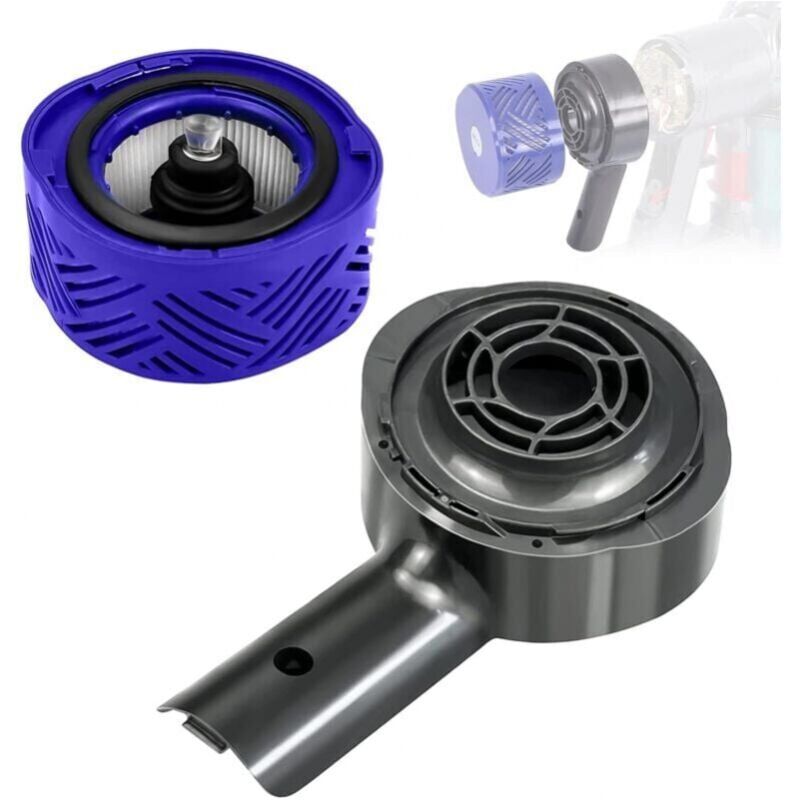 foto del prodotto xvx compatibile con gli aspirapolvere dyson v6 dc58 dc59 dc61 dc62 dc74, accessori coperchio motore posteriore e set filtro posteriore, compatibile