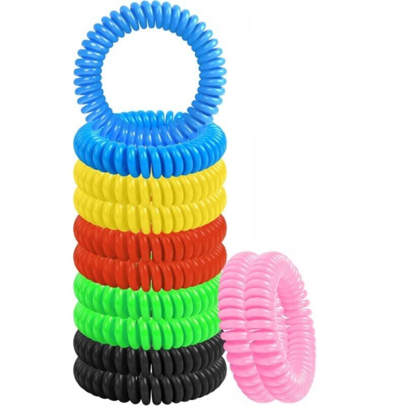 foto del prodotto xvx confezione da 12 braccialetti antizanzare, impermeabili, regolabili, in pelle ed eva, naturali e senza deet, per adulti, bambini e neonati.