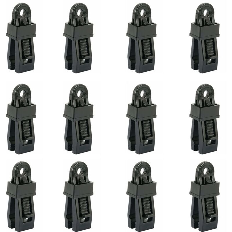 foto del prodotto xvx confezione da 12 clip per teloni resistenti, clip per tende da esterno per fissare teloni, parasole per auto e coperture per piscine.